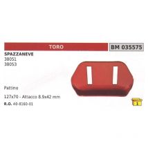 Almohadilla 127x70 mm acoplamiento 8,9x42 mm quitanieves TORO 38051 - 38053 40-8160-01