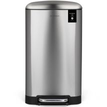 Pattumiera da cucina a pedale in acciaio inox n ° 712 Capacità 30 l, argento - Inox