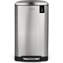 Pattumiera da cucina a pedale Acciaio inox n ° 875 Grande capacità di 40 L, argento