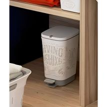Linea chic laundry - pattumiera bagno 10LT bianca e grigia