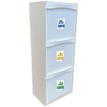 Cose Da Casa - Pattumiera da Cucina Olmo 3 Contenitori basculanti per Raccolta Differenziata mobile Cestino Rifiuti Interno slim Salvaspazio