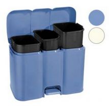 Pattumiera Differenziata "patty 3" Lt.13+8+13 - Cm.58,5x32x41,5h. Lt.13+8+13 Azzurra