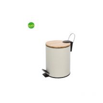 Pattumiera Feridras 3L Bianco/Bamboo