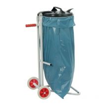 Pattumiera H960xL500xP500mm 120l grigio chiaro dispositivo di bloccaggio. 2 ruote in gomma piena, diametro 150 mm