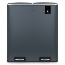 Pattumiera per differenziata a pedale, inox n ° 906Capacità 54 l, grigio - Antracite