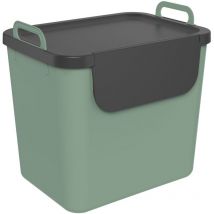 Jive Contenitore per raccolta differenziata impilabile 30L Verde - Rotho