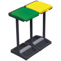 Pattumiera portasacchi a due coperchi