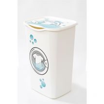 Portabiancheria con coperchio per panni bianchi laundry 50LT