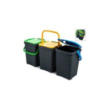 Pattumiere per raccolta differenziata eco plus da lt20 cm34,5x34,5x34,5h colore: verde