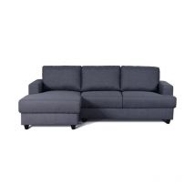 Les Tendances - paul Canape dangle gauche 4 places - Tissu gris anthracite - Contemporain - l 215 x p 140 cm
