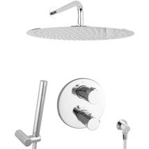 Duschsystem Regendusche Duschset unterputz 40cm Thermostat - Paulgurkes