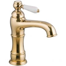 Paulgurkes - Nostalgie Wasserhahn Gold Einhandmischer Waschtischarmatur