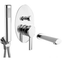 Wannenset Unterputz Oval Mischbatterie mit Handbrause - Paulgurkes