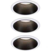 Paulmann 93402 Cole Coin Lampada da incasso Kit da 3 led (monocolore) 6 w Bianco, Nero