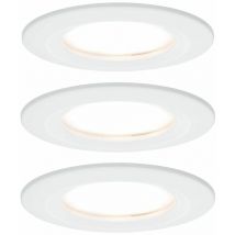 Paulmann - led Einbauleuchte Nova Coin 3er Set weiß 7,8 cm starr warmweiß Einbauleuchte