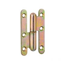 Paumelle de Paris porte d'entrée / d'intérieur, 80x45mm, acier, gauche