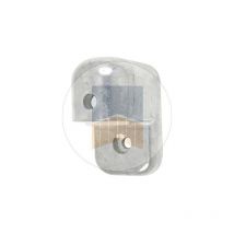 Paumelle en Alu avec bague polyamide. Blanc Ral 9010