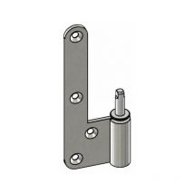 Paumelle Male Hb 130 (en l) Reglable - Gauche - Zn Blanc