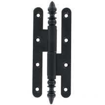 Paumelle rustique Bros Vases n°1/3 gauche - Acier patiné verni - 110 x 55 mm - 1-3-A-RG1155-3