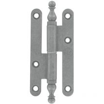 Paumelle à vase rustique 140x60mm gauche acier poli Bros 16ARG1461