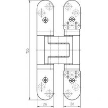 Simonswerk - Paumelle Tectus TE525 3D inox en boîte de 2