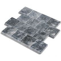 Ro'ma Nature - Pavé extérieur Pierre Naturelle Adana - 15,25x15,25x3 cm - Gris Bleu