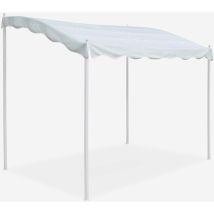 Pavillon 3x2 Meter Garten Stahl Café Hotel Pergola - Weiß