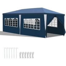 Pavillon Camping Festzelt Wasserdicht Partyzelt Stabiles hochwertiges 3x6m Blau
