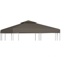 Pavillon-Dachplane mit Kaminabzug 310 g/m² 3x3 m Taupe CFW765574