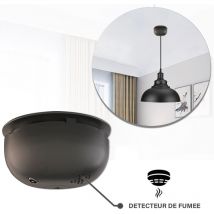 Sampa - Pavillon détecteur de fumée 2 en 1 pour lampe suspension noir