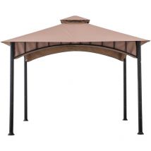 Tonnelle en tissu lauro en marron - 340cm x 340cm