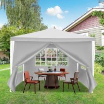 Swanew - Pavillon Gartenzelt – Gartenpavillon, Bierzelt für Märkte und Partys, ideal für Hochzeiten Weiß 3x3m