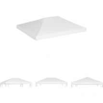 The Living Store Pavillondach 270 g/m² 4x3 m Weiß - Dächer für Pavillions - Weiß
