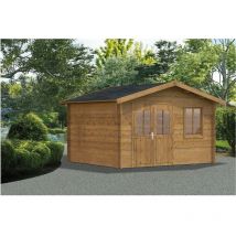 Casetta di legno Dorothy in abete impregnato cm380x337xH258 Losa