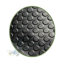 No Brand - Pavimento de caucho círculos 3mm, 1 x 2 m, suelo antideslizante para alto tránsito