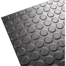 Lestare - Pavimento de Círculos negro. Rollos completos. - 1,20 x 15 m