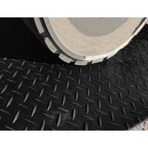 Pavimento Pvc Pavimento Gomma Industrial 1mm Design Striato Nero Misura 100x150 Cm