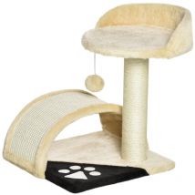 PawHut Albero Tiragraffi per Gatti per Gioco e Relax, 35.5x37x46 cm