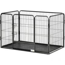 Box per Cani Recinzione in Metallo per Animali con 4 Pannelli - Pawhut