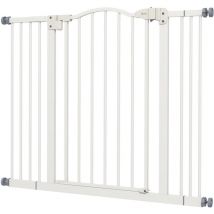 Cancelletto per Cani Estensibile Regolabile da 74-100cm Alto 78cm Bianco - Pawhut