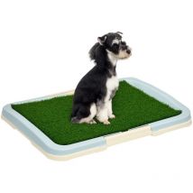Pawhut - Dog Toilet Indoor w/ Artificial Grass, Grid Panel, Tray 63 x 48.5cm