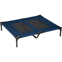 Pawhut - Hundeliege Outdoor, Erhöhtes Hundebett für Grosse Hunde, Kühlende Haustierliege Katzenbett mit Waschbares Mesh Metallrahmen für Garten