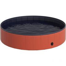 Piscina Vasca da Bagno Portatile Pieghevole per Cani Rosso - Pawhut