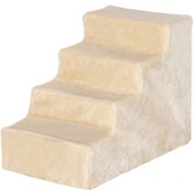 Scaletta per Cani Portatile a 4 Gradini con Flanella Sfoderabile Beige - Pawhut