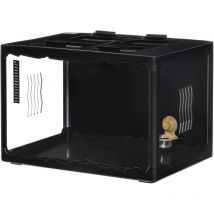 PawHut Terrario per Tartarughe di Terra, 60x40x40.5cm, Nero