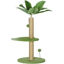 Torre per Gatti con Tiragraffi, Piattaforme e Palline Ø40x83 cm Verde - Pawhut