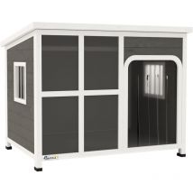 PawHut Wooden Dog Kennel Outdoor w/ Openable Top, 103 x 77 x 83cm