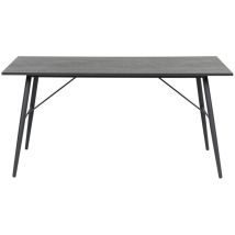 Loungitude - Table à manger payton avec pieds métal noir - 160x90 cm
