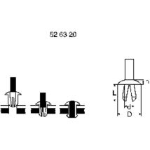 Pb Fastener - 201-0494-000 201-0494-000 Spreizniete Loch-ø 6.3 Mm Schwarz 1 St.