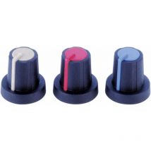Drehknopf mit Zeiger Schwarz, Rot – 6-mm Achsaufnahme – Elektronisches Bauelement – PB Fastener